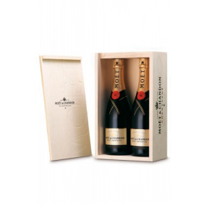 Caja de Madera 2 Botellas Moet & Chandon Brut